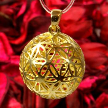 Bronze Anhänger Blume des Lebens Kugel Ø 21 mm